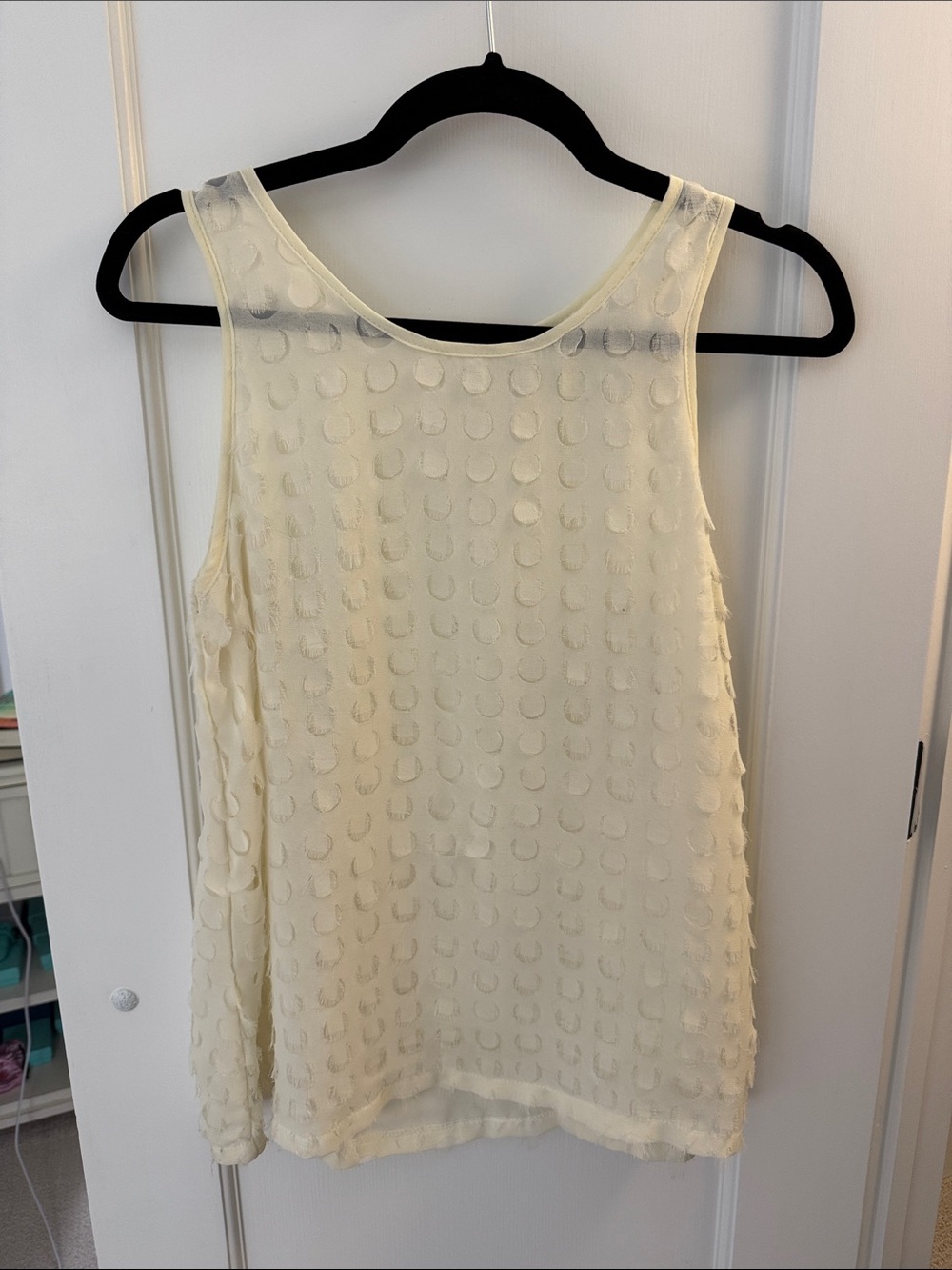 SUNCOO Cream Dot-Texture Sleeveless Camisole